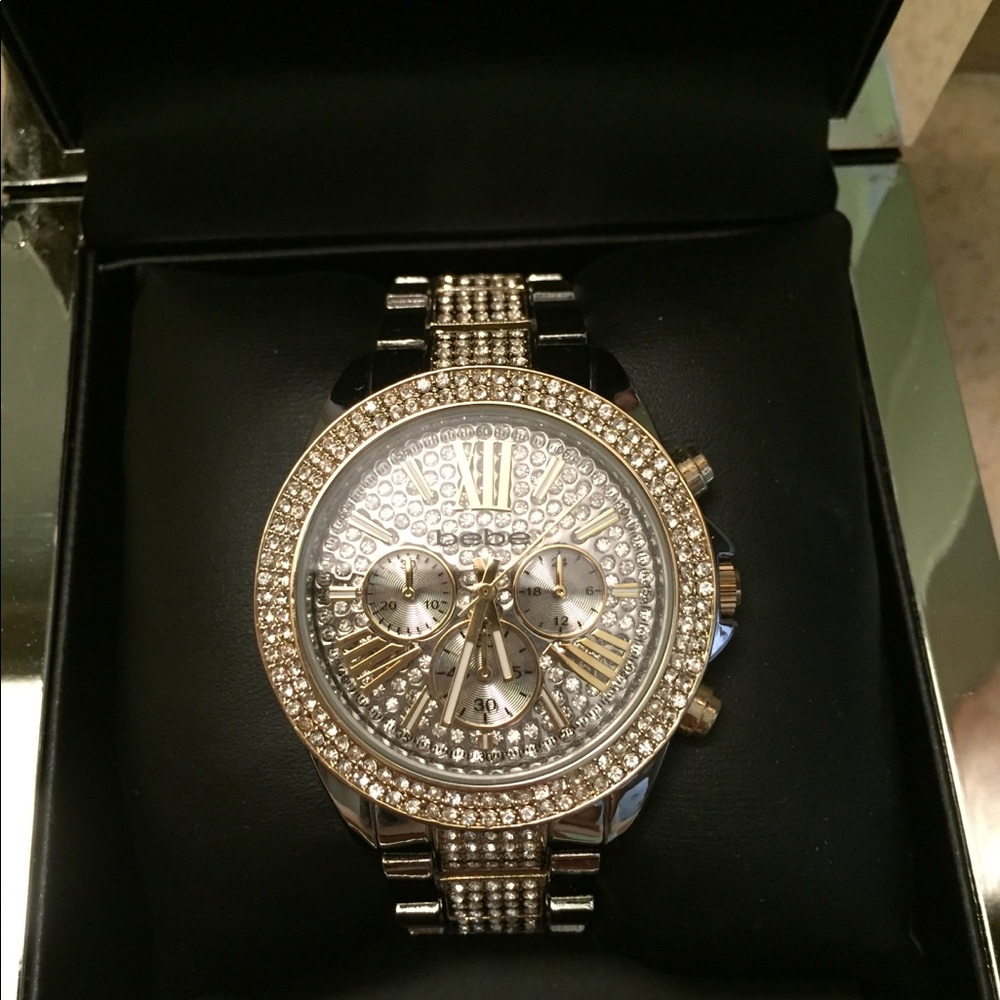 (GIFTED) 🎁 Bebe 💎 diamond 💎 cz encrusted watch